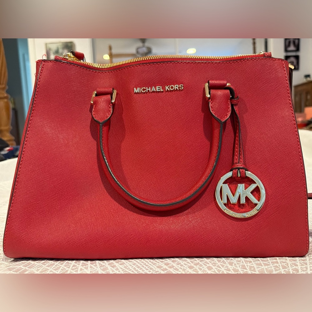 Michael Kors Cherry Red Satchel